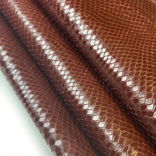 Chestnut Lambskin With Lizard Print 0.7-0.8mm CHESTNUT LIZARD 1604