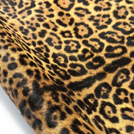 Long Hair Pony Leather With Jaguar Print  1.2-1.3mm/3-3.25oz PONY 1610