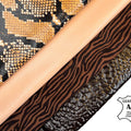 Beige Tone Dark Brown Lambskin Suede Print Bundle of 4