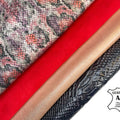Bright Red Black Snake Metallic Lambskin Bundle of 4 Hides 1.75-2.5oz/0.7-1mm