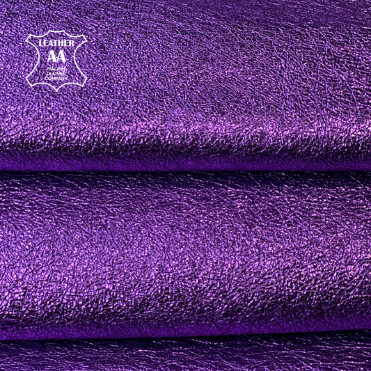 Metallic Violet Crunchy Lambskin Leather 1mm// 2.5oz CRUNCHY 1669
