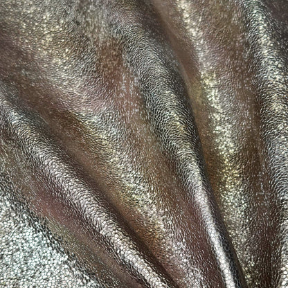 Crunchy Gold Leather With Rose Gold Spots Metallic 0.9-1.1mm GOLD SHINE