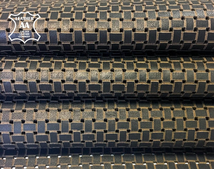 Brown Wickerwork Print Lambskin Sheets 0.8-1.0 mm / 2-2.5 oz.