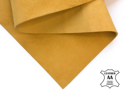 Yellow Suede Lambskin Sheets  2.5oz/1.0mm / MINERAL YELLOW 822