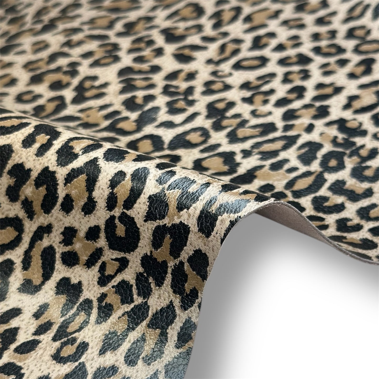 Leopard Print Leather With Pebbled Texture 0.7-0.8mm/1.75-2oz CHOCO LEOPARD 1558