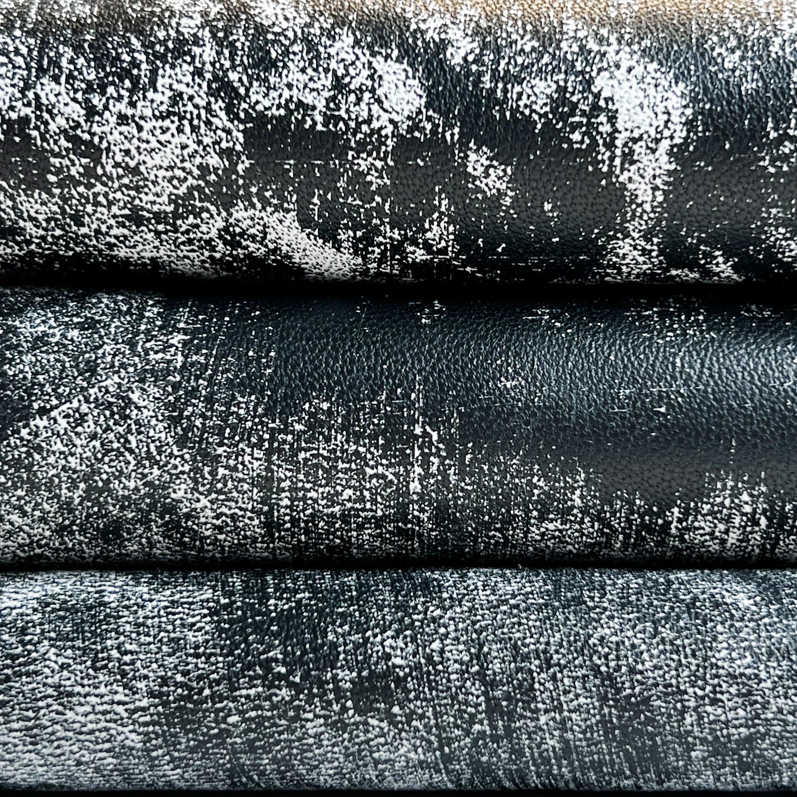 Black And Gray Vintage Lambskin With Unique Print 1.0mm/2.5oz WORN BLACK 1463
