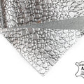 Metallic Silver Lambskin Sheets With Print 1.0mm/2.5oz / SILVER DROPS 1194