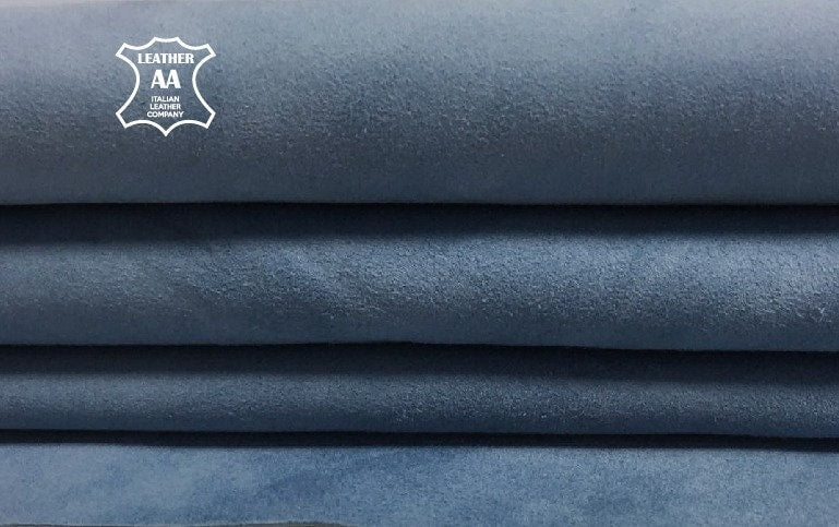 Blue Suede Lambskin 0.7 mm/ 1.75 oz DUSK BLUE 668