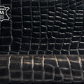 Black Suede With Crocodile Print 0.9mm/2.25oz / SUEDE CROC 1429