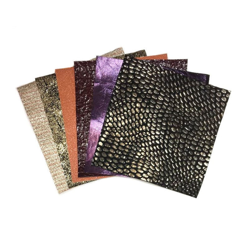 Surprise 5x5inch Scrap Set 6/12 Pieces Of Genuine Leather