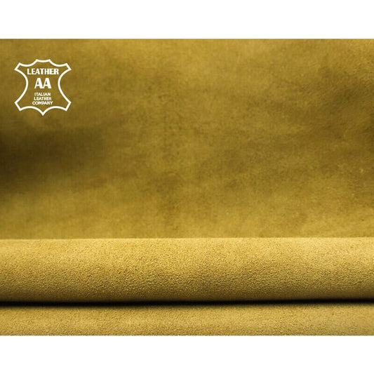 Dark Yellowish-Green Suede Lambskin 0.7mm/1.75oz / OLIVE OIL 1000