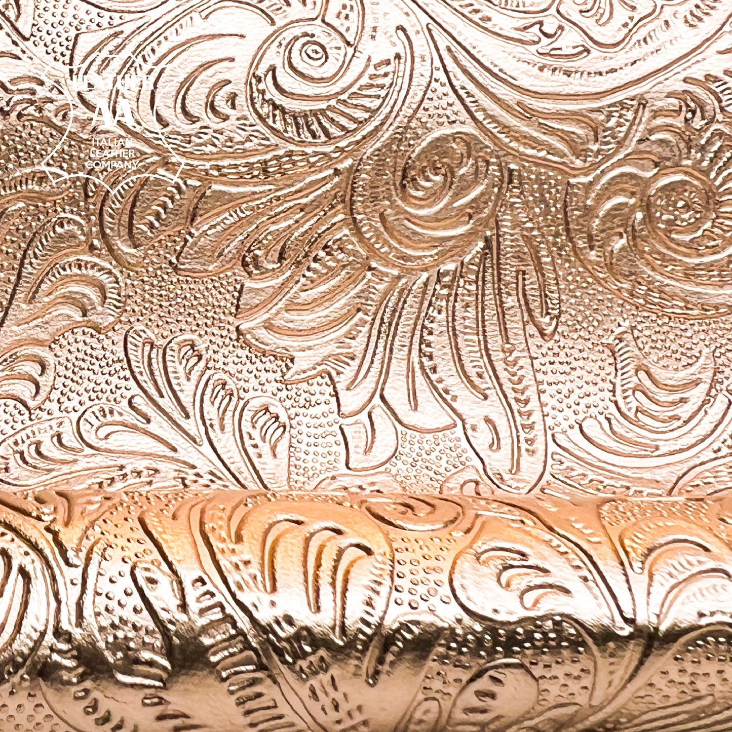 Metallic Rose Gold Lambskin 1mm/2.5oz FLORAL ROSE 1511