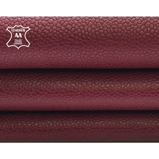 Burgundy Lambskin Leather 1.1mm/2.75oz / PEBBLED BURGUNDY 907