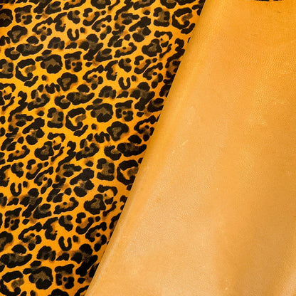 Leopard  Print Lambskin Suede 1.0mm/2.5oz LEOPARD TAN 985