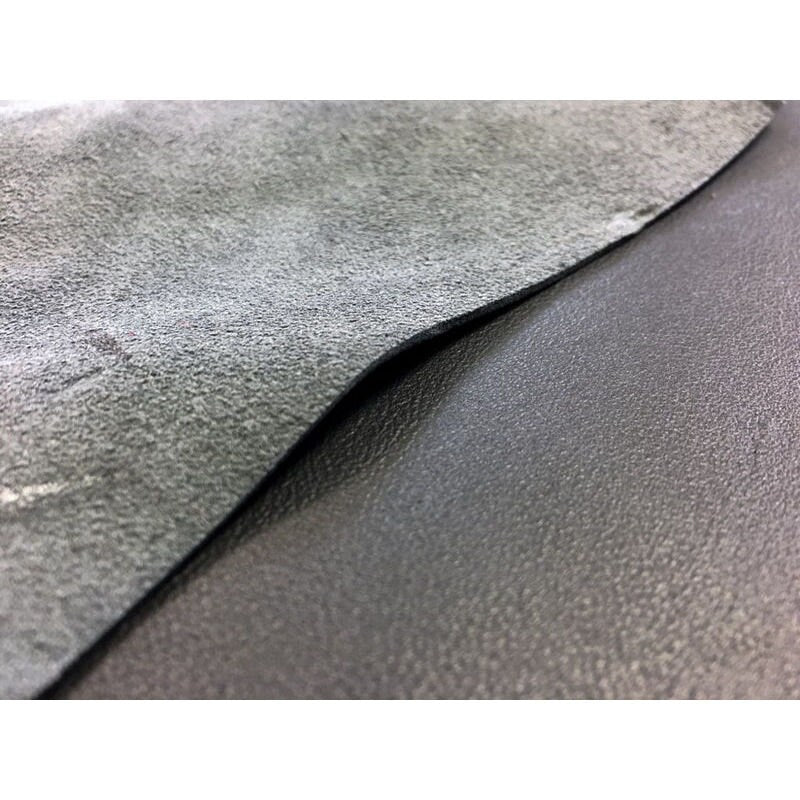 GRAY leather material Shiny lambskin leather Thick 2024 skin CASTLEROCK 586, 2.75 oz Real leather sheets Sheep skin fabric Gray leather pieces