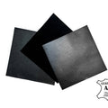 3 Black Genuine Leather Pieces  5x5 inches - Plain Lambskin, Suede