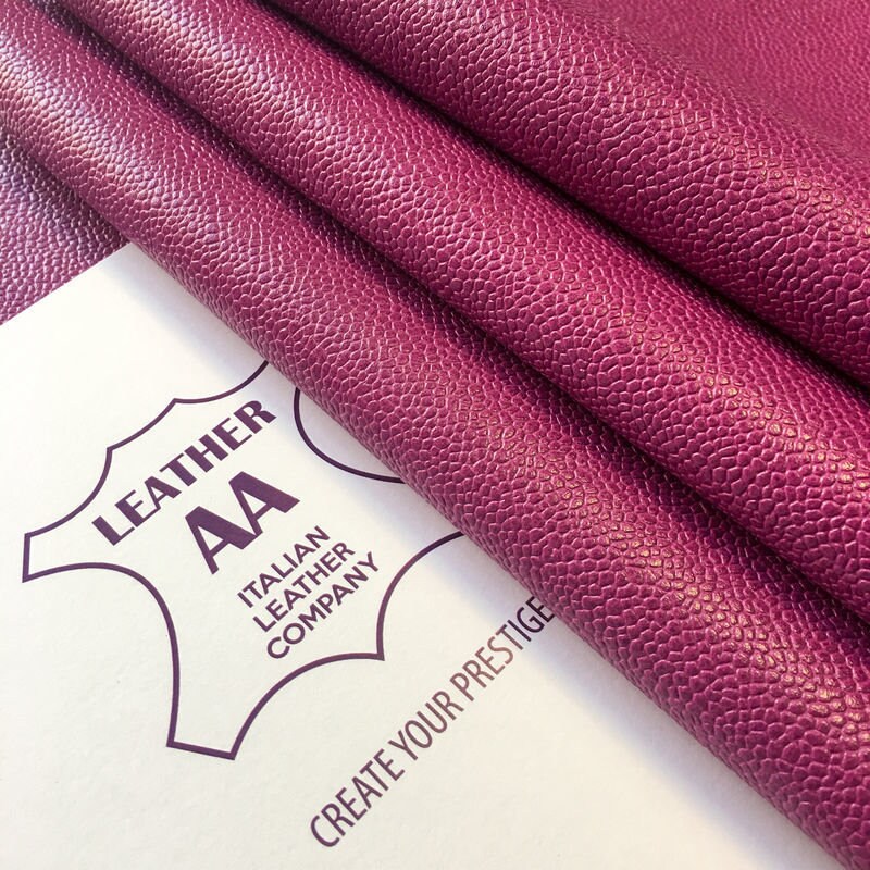 Purple Textured Lambskin Sheets 2oz/0.8mm / PURPLE WINE 823