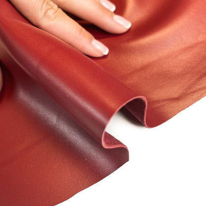 Dark Red Lambskin Leather 0.9mm/2.25oz / RED PEAR 223