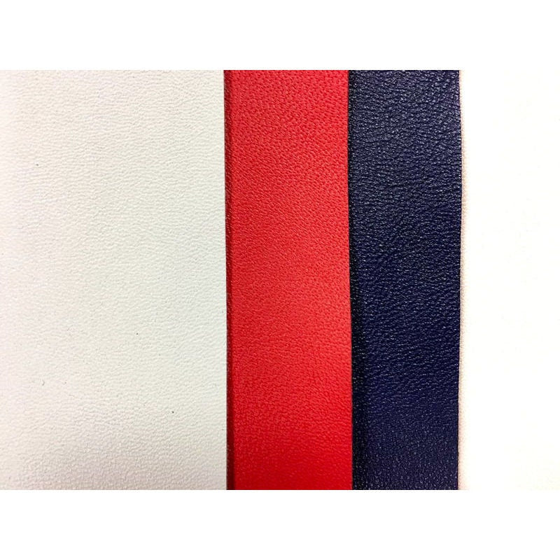 Three Pieces USA Flag Color Mix Red/Blue/White Leather Scraps 5x5in