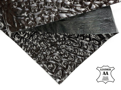 Dark Brown  Lambskin Crocodile Sheets 1.75oz/0.7mm / CHOCOLATE CROCODILE 930