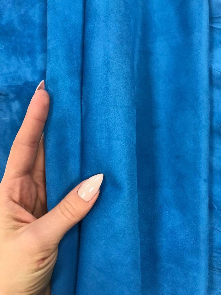 Turquoise Suede Velour Lambskin Leather 1mm/2.5oz BLUEJAY 507