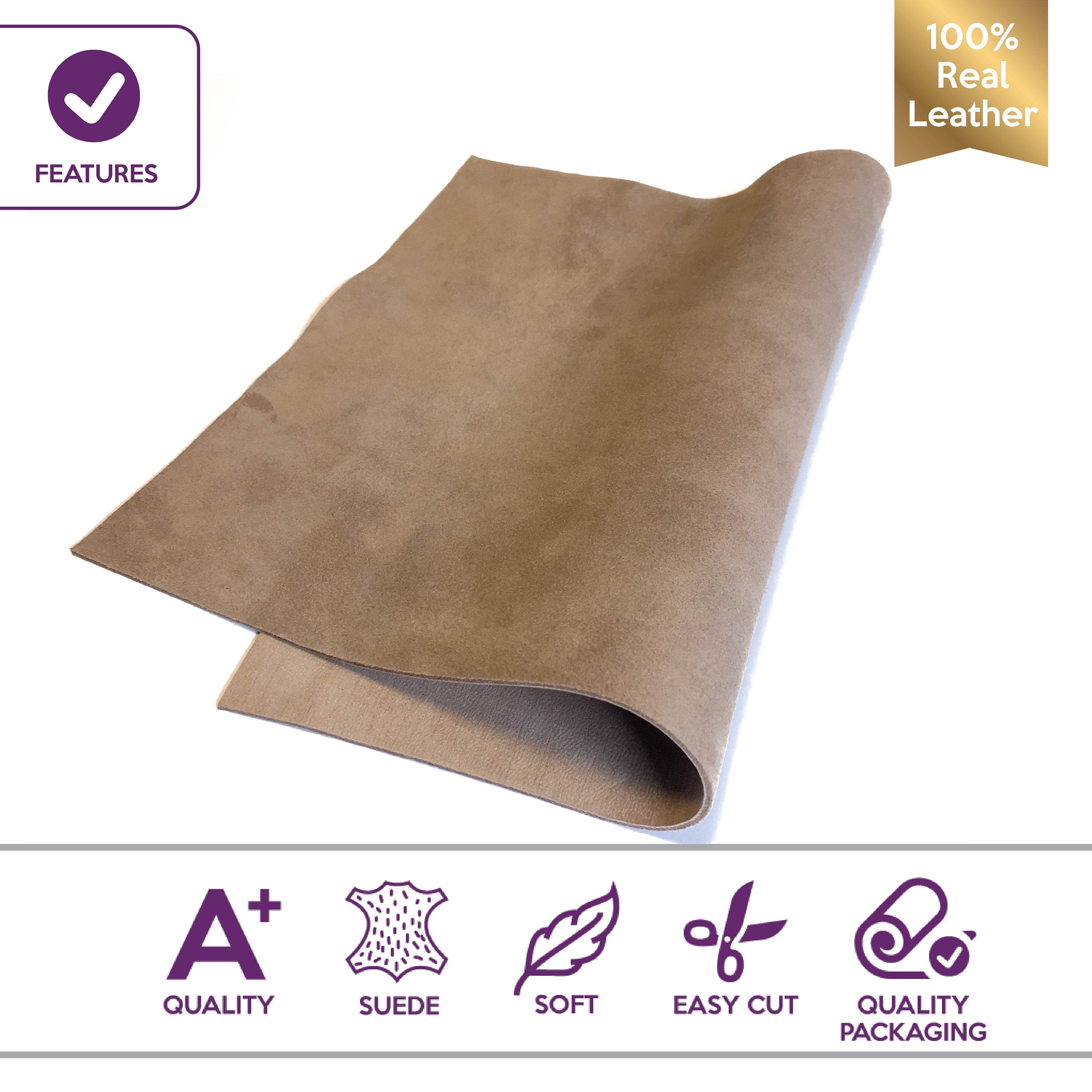 Beige Suede Lambskin Sheet 2oz/0.8mm / LIGHT TAUPE 824