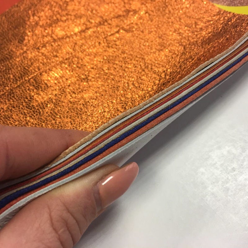 Yellow And Orange Scraps Off Cut Mix Real Leather Renmants