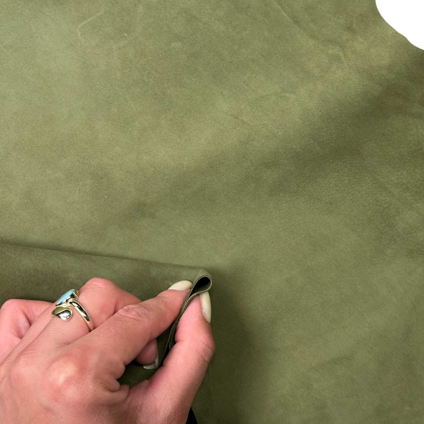 Olive Green Lambskin Suede Leather 0.9mm//2.25oz OLIVE 1657