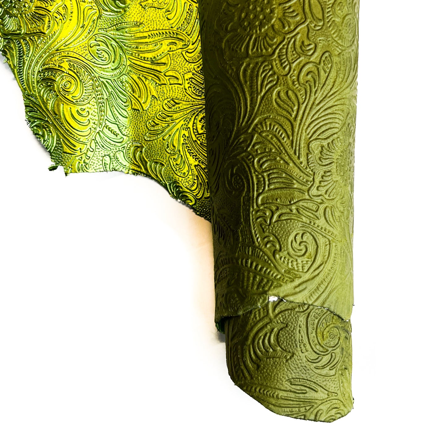 Metallic Green Verde Lambskin 0.7-1mm / 1.75-2.5oz VERDE FLOWER 1510