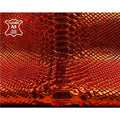 Dark Orange Lambskin With Snake Print 0.5-0.8mm/2oz / FIERY ORANGE 1073