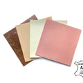 Pink, Beige, Rose Gold, White 4 pcs Set 5x5in Leather Sheet