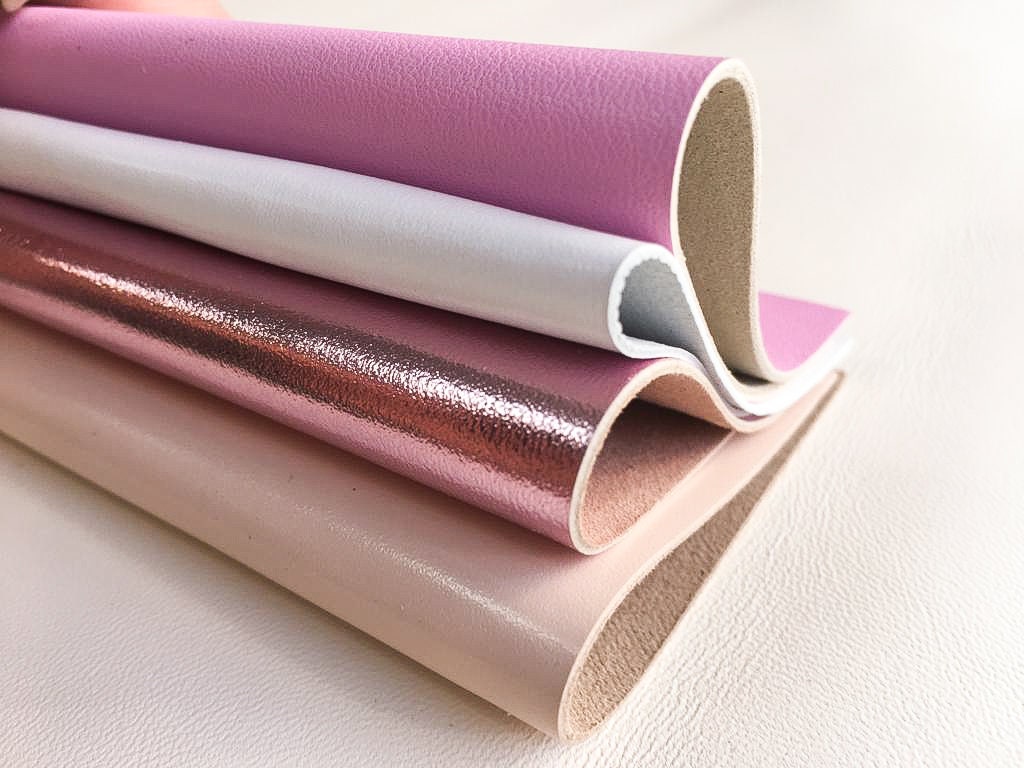 Pastel Pink  Lambskin Sheet Set for Crafts 4 Pieces