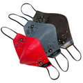 Real Italian Stretch Leather Face Protection Mask 3-layer Protection Handmade Flowers / Swarovski Crystals