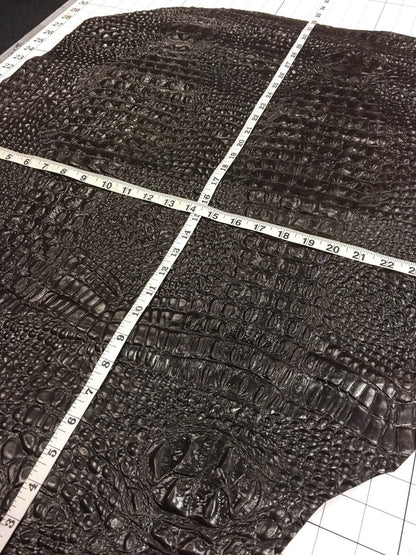 Brown Crocodile Print Lambskin Leather 0.4mm/1oz / COFFEE BEAN 661