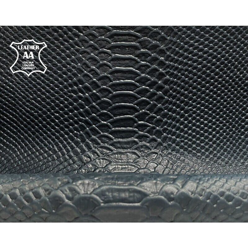Dark Blue Lambskin Leather 0.5mm/1.25oz / EBONY SNAKE 1186