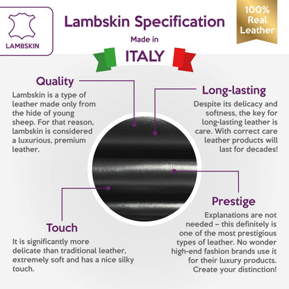 Shiny Classic Black Lambskin BLACK SHEEP 674 0.8 mm/ 2oz