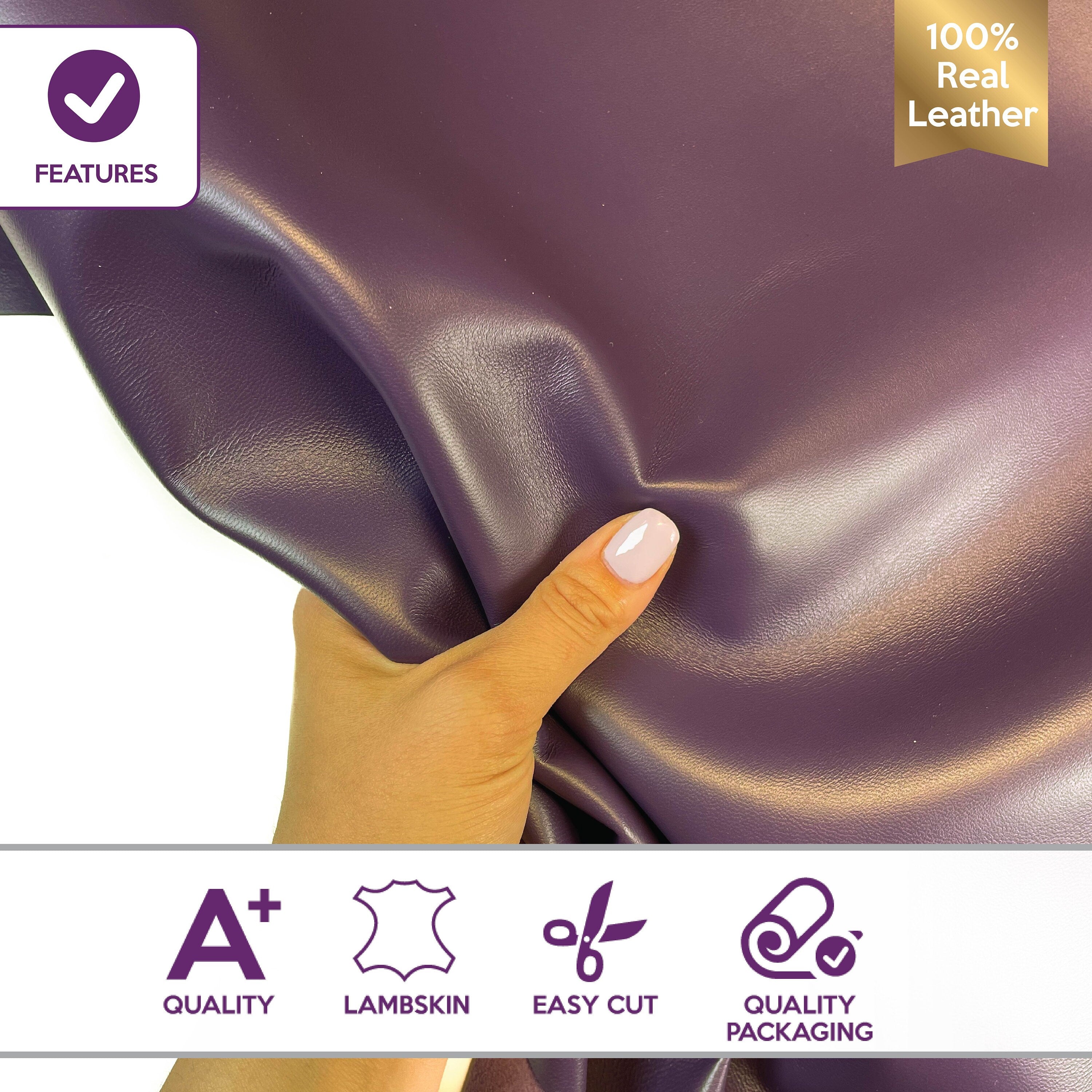 Purple Lambskin Leather 0.8mm/2oz LONGBERRY 690