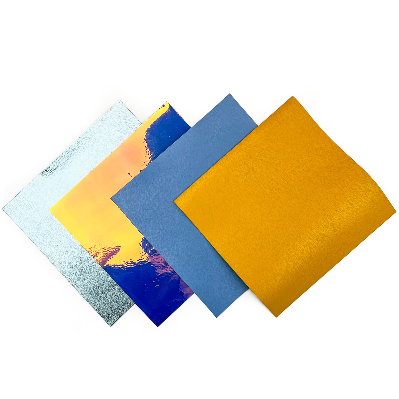4 Metallic Lambskin 5x5 inch Pieces Set Bestseller 12x12 cm