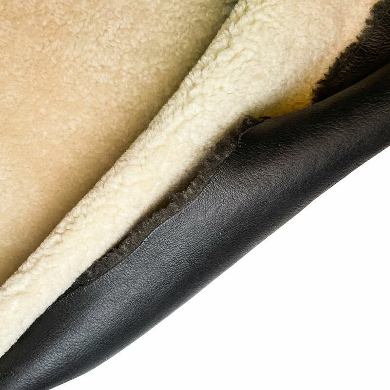 Italian Lambskin Shearling Hides Warm Double Sided Shearling  CREAM SHEARLING 1062 1.4mm / 3.5oz
