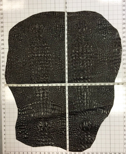 Brown Crocodile Print Lambskin Leather 0.4mm/1oz / COFFEE BEAN 661