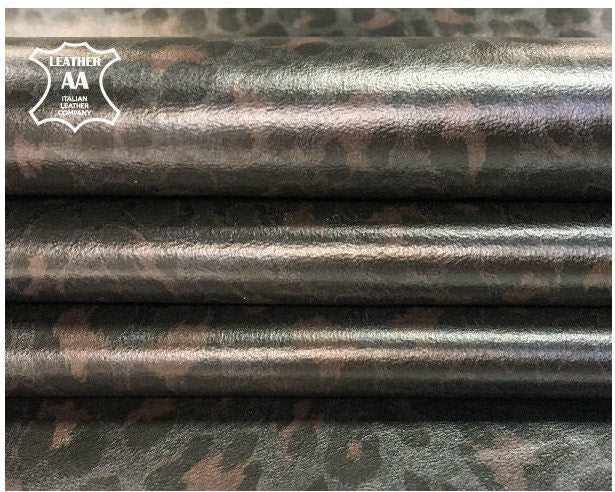 Dark Lambskin With Leopard Print 0.7mm/1.75oz / DARK LEOPARD 859