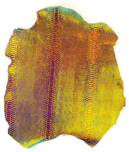 Holographic Lambskin With Snake Print 0.7mm/1.75oz Pink HOLO SNAKE 1459