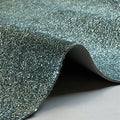 Crunchy Dark Silver With Turquoise Blue Shine  Lambskin PiecesThick Metallic Hides 1.5mm DARK TURQUOISE 1563