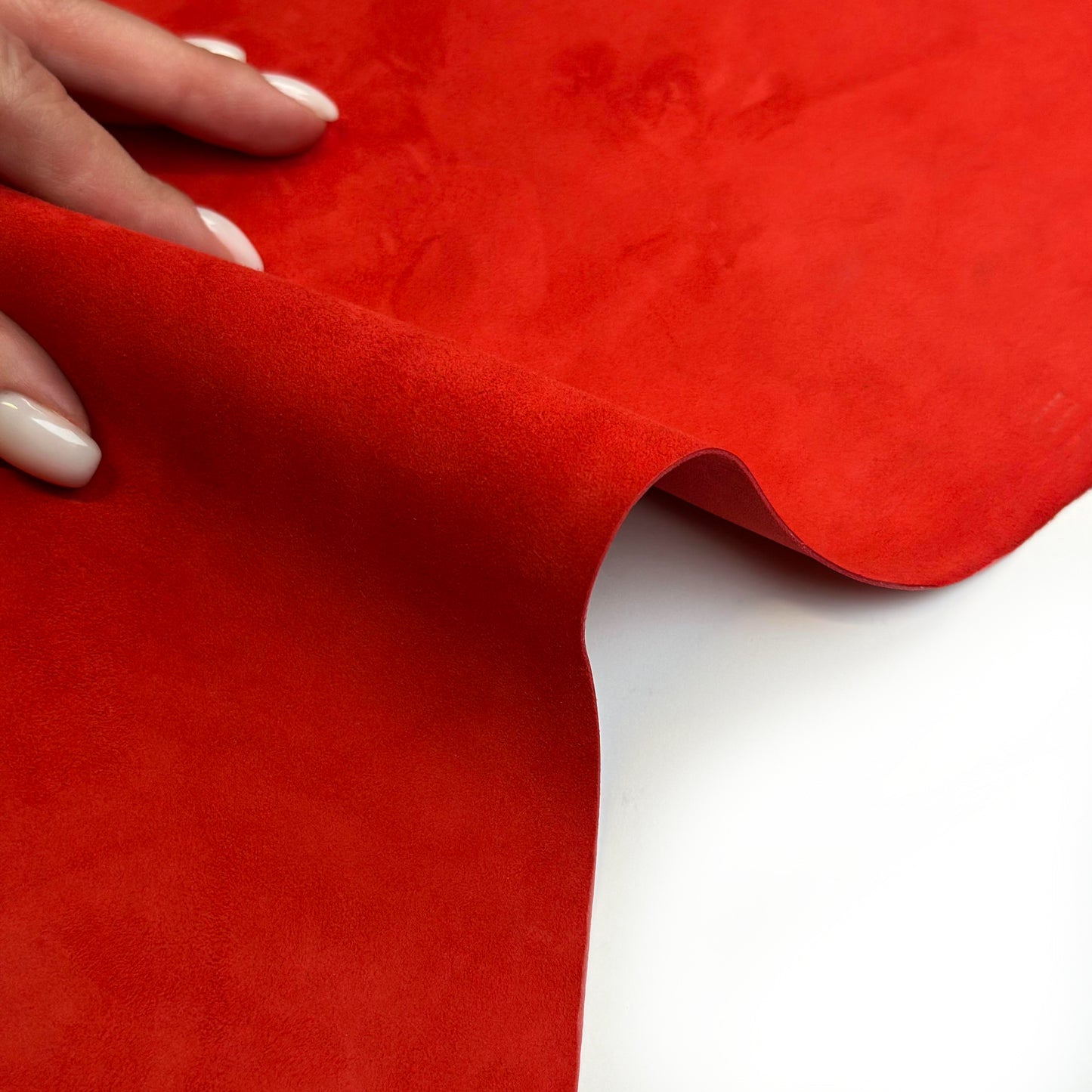 Soft Red Lambskin Suede Leather 1.1-1.2mm//2.75-3oz RED SUEDE 1585