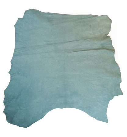 Light Blue Suede Leather 3-5 sft // 0.28-0.5 m2 Thin Velour 1435, 0.7mm/1.75oz