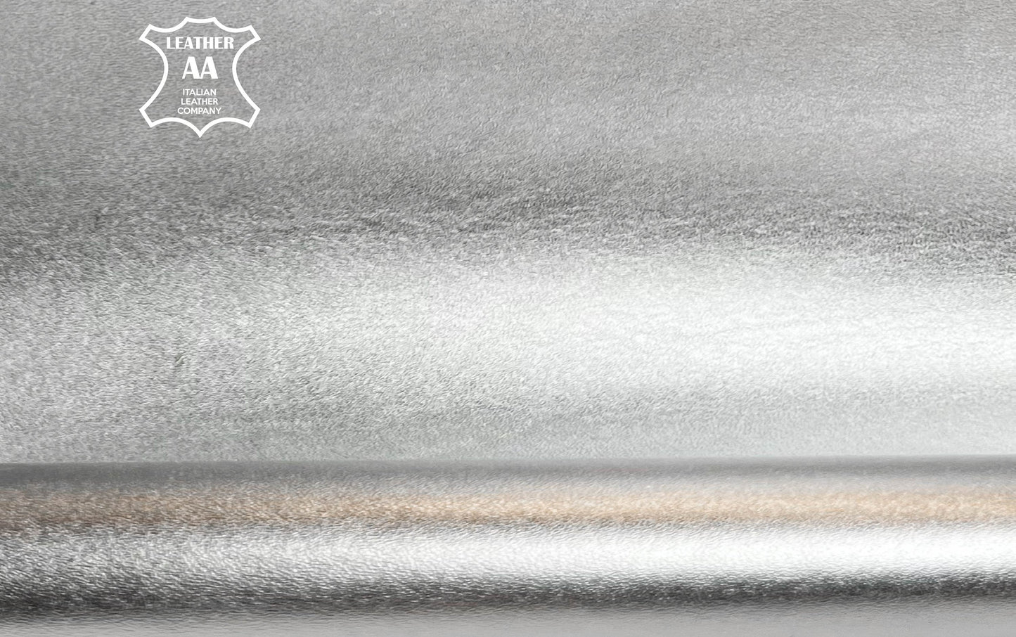 Metallic Silver Lambskin Leather 0.7mm/1.75oz / PURE SILVER 688