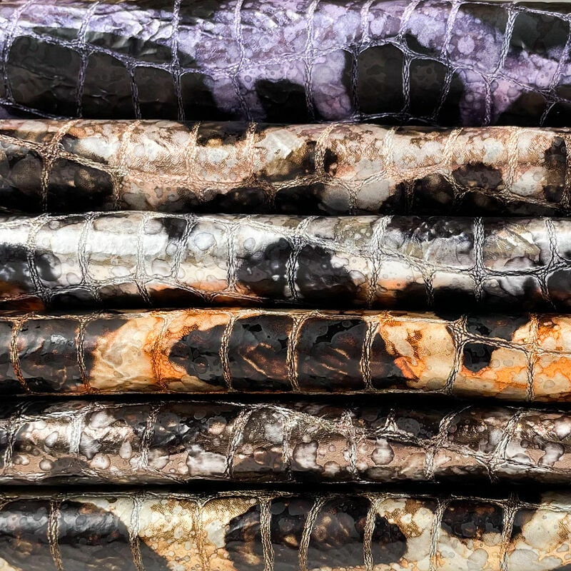 Spotty Crocodile Lambskin With Print 1.0mm/2.5oz / SPOTTY CROCODILE 1272