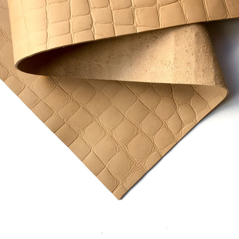 Crocodile Print VEG TAN Crust Sheets 2.5oz/1.0mm