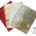 New Year Snake Mix Lambskin Sheets 8x10in / 0.7mm/1.75oz