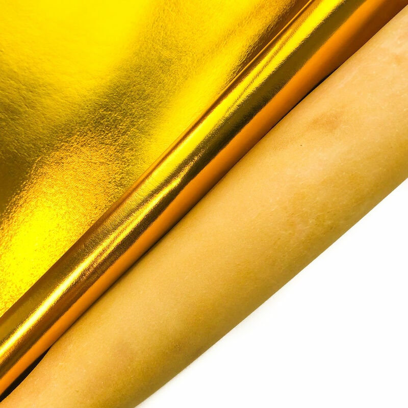 Yellow Metallic Lambskin Hides 0.8mm/2oz /  YELLOW GOLD 959